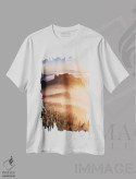 تیشرت سفید طرح دار موج قناری، مدیوم اثر فابیو آنتنور | فروشگاه ایماژ