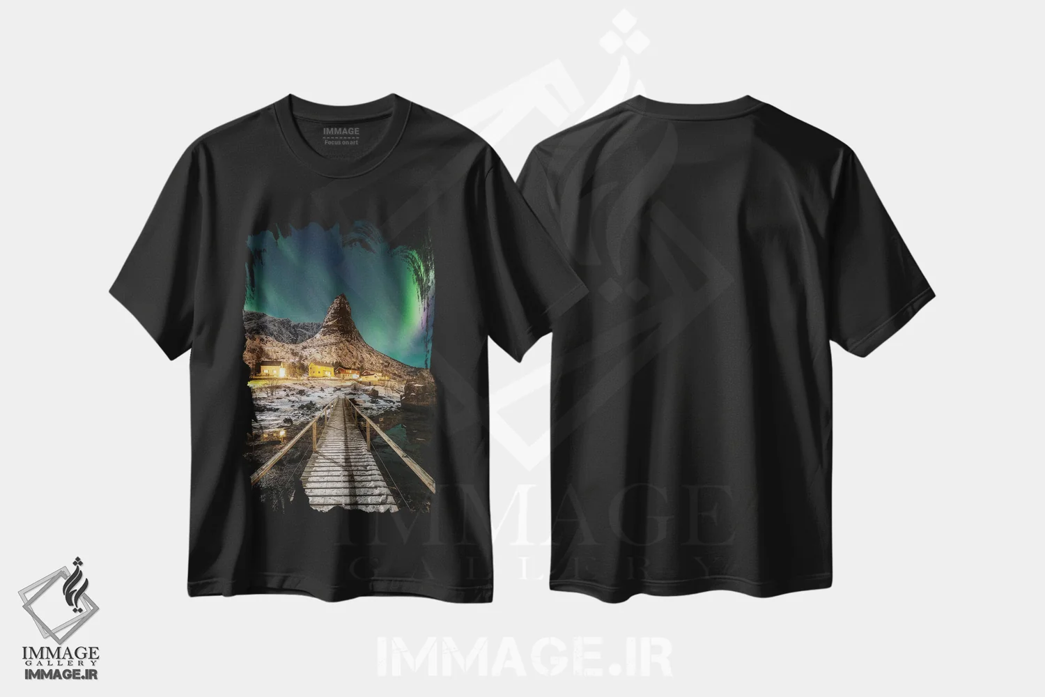 تیشرت مشکی طرح دار نمای استاندارد، مدیوم اثر فابیو آنتنور | فروشگاه ایماژ