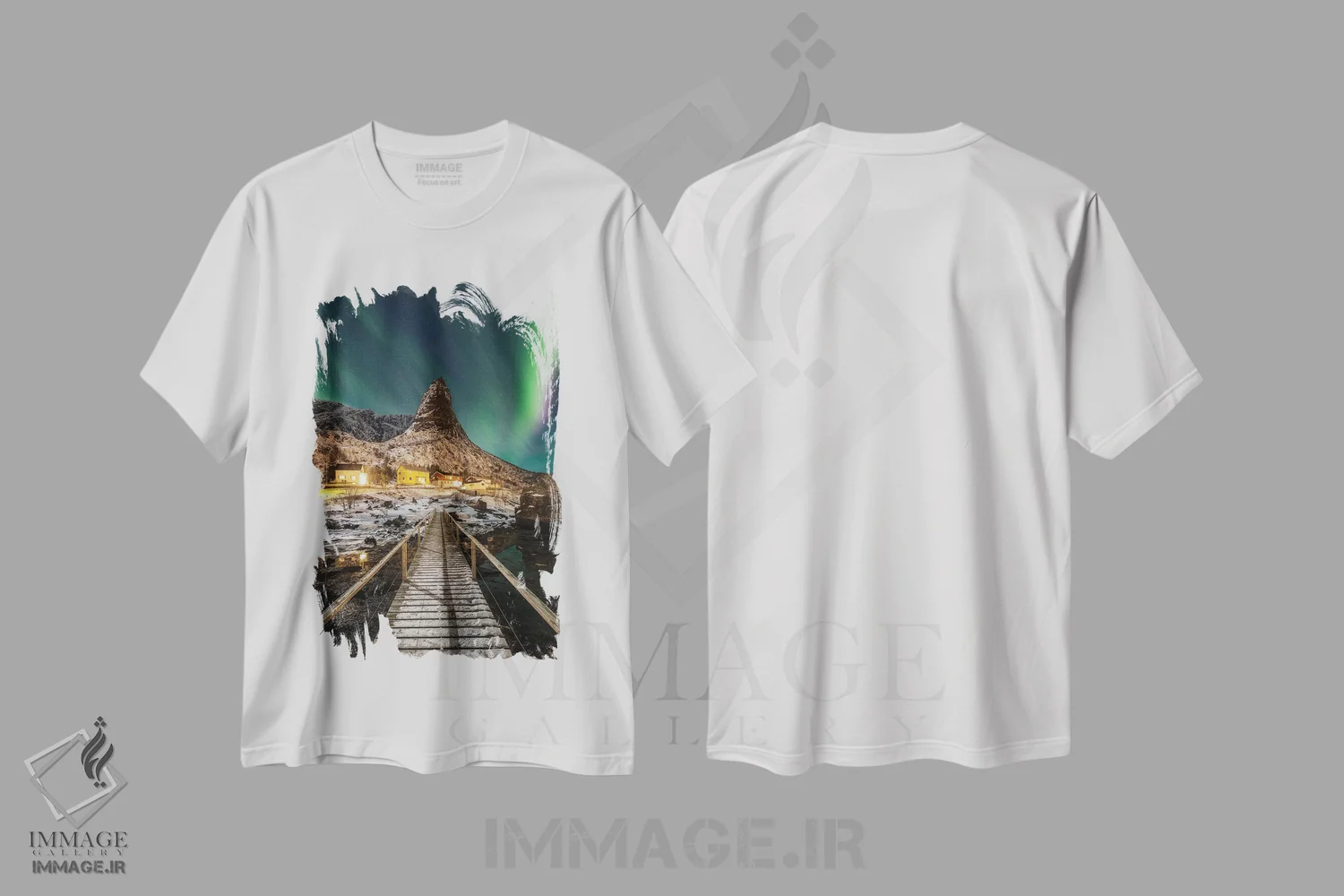 تیشرت سفید طرح دار نمای استاندارد، مدیوم اثر فابیو آنتنور | immage.ir