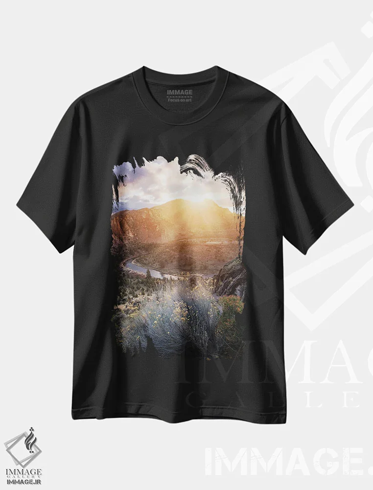 تیشرت مشکی طرح دار صبح، مدیوم اثر فابیو آنتنور | immage.ir