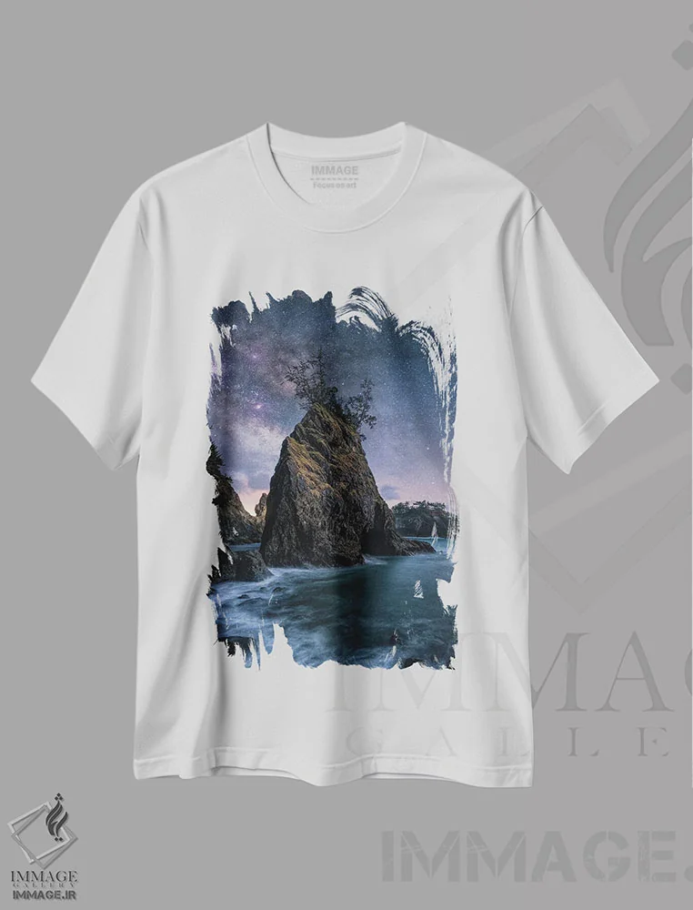 تیشرت سفید طرح دار آن یکتا، عکاسی فوق واقع گرا اثر فابیو آنتنور | فروشگاه ایماژ