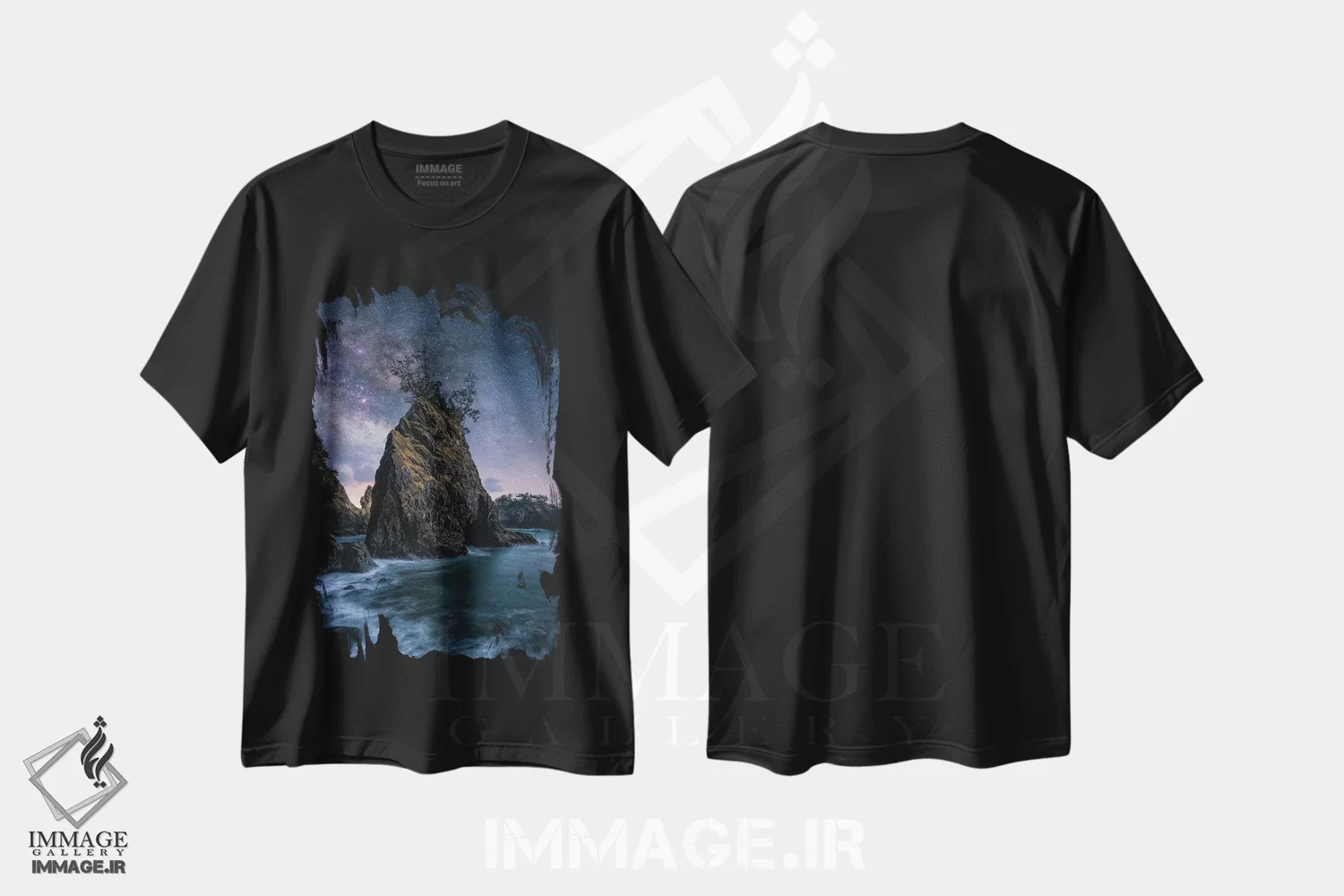 تیشرت مشکی طرح دار آن یکتا، عکاسی فوق واقع گرا اثر فابیو آنتنور | immage.ir
