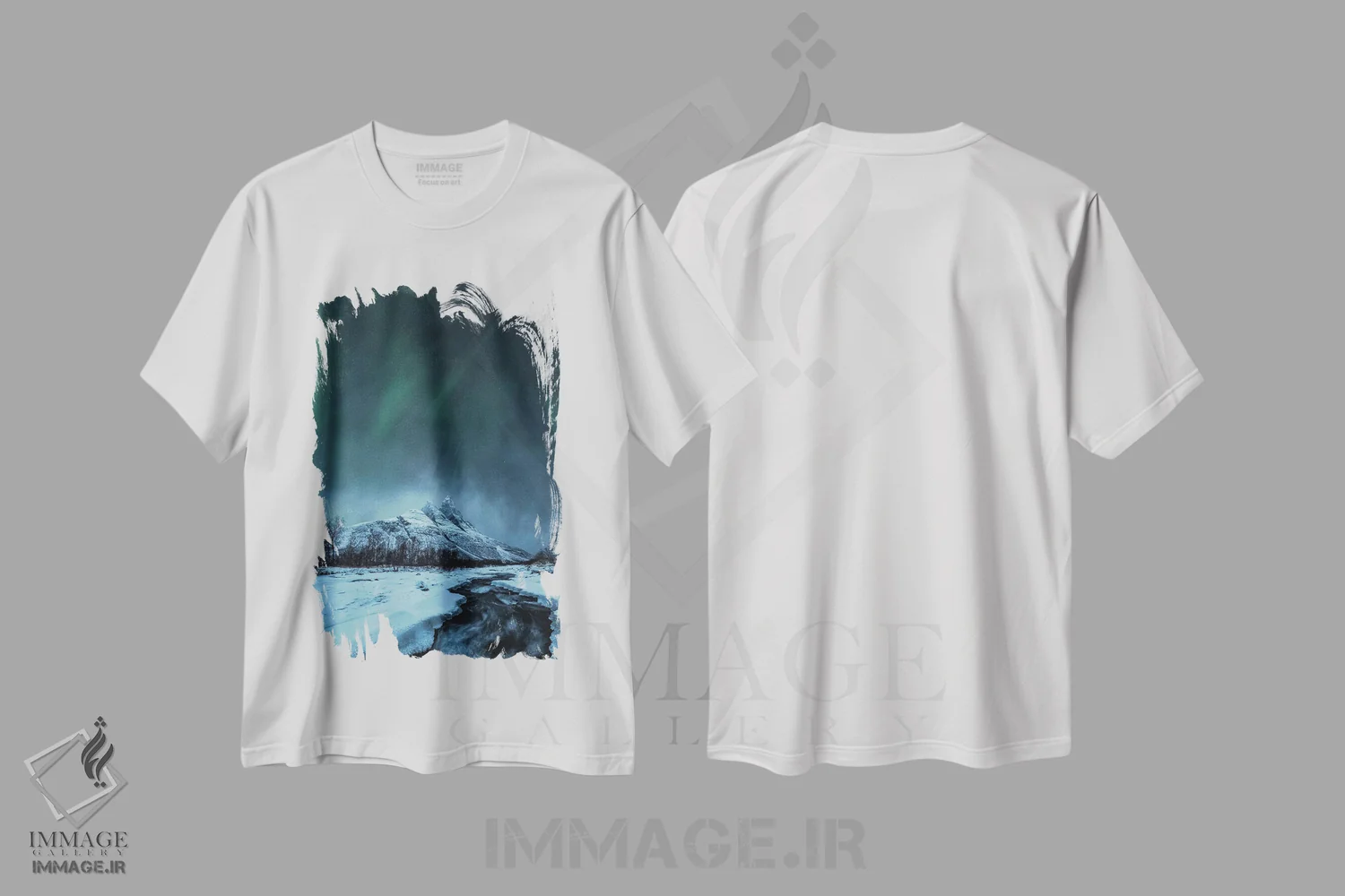 تیشرت سفید طرح دار سه قله، مدیوم اثر فابیو آنتنور | فروشگاه ایماژ