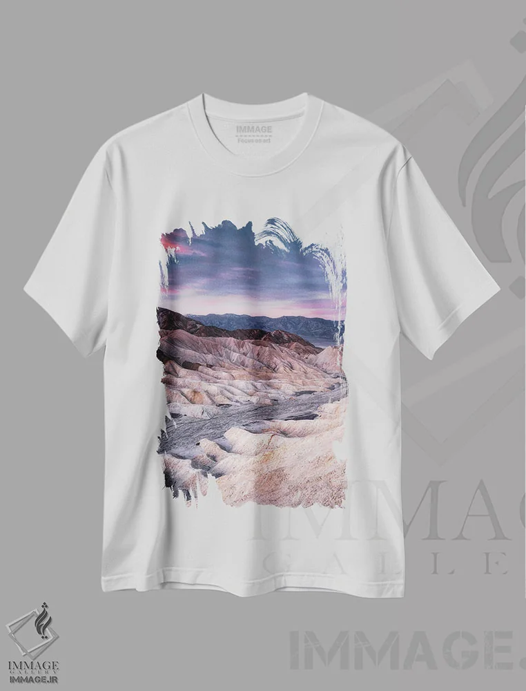تیشرت سفید طرح دار امواج، مدیوم اثر فابیو آنتنور | immage.ir