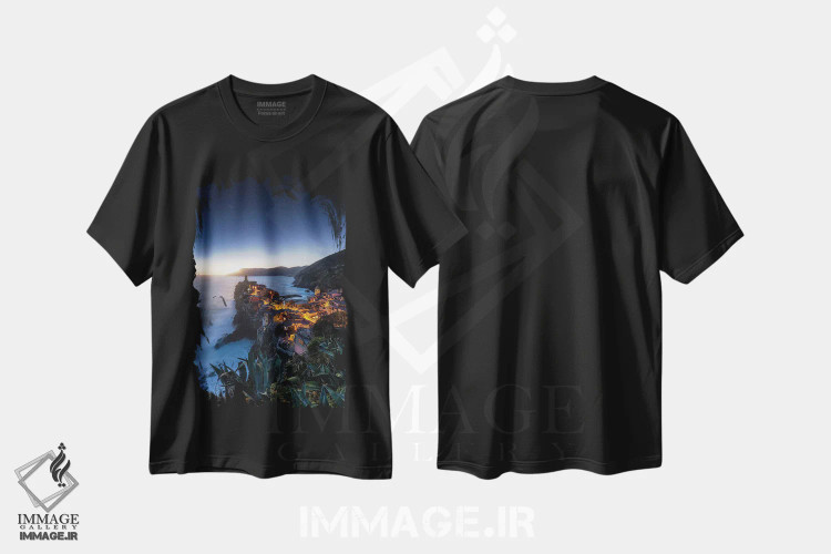 تیشرت مشکی طرح دار ورناتزا، مدیوم اثر فابیو آنتنور | فروشگاه ایماژ