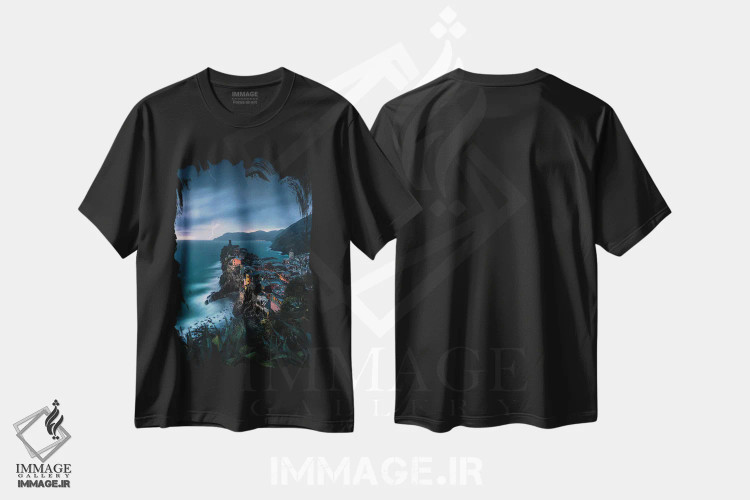 تیشرت مشکی طرح دار طوفان ورناتزا، مدیوم اثر فابیو آنتنور | immage.ir