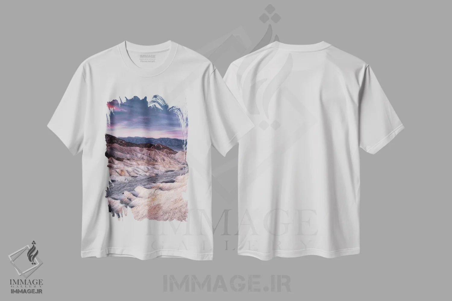 تیشرت سفید طرح دار امواج، مدیوم اثر فابیو آنتنور | immage.ir