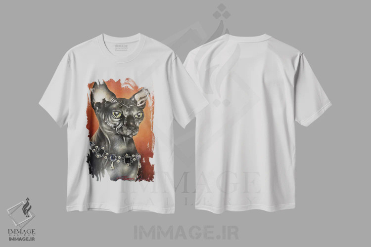 تیشرت سفید طرح دار پریسمو، هنر فاخر معاصر اثر فلورنسیا دگراف | immage.ir