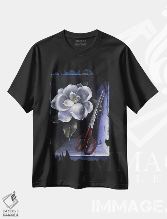 تیشرت مشکی طرح دار زمین، دکوراسیون جایگزین اثر فلورنسیا دگراف | immage.ir