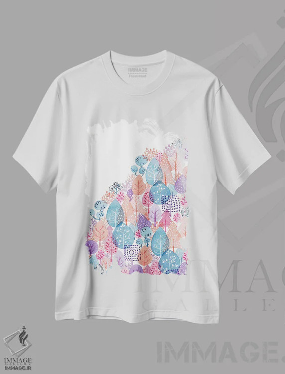 تیشرت سفید طرح دار نور عصرگاهی، تزئینی اثر اف ان کی دیزاینز | فروشگاه ایماژ