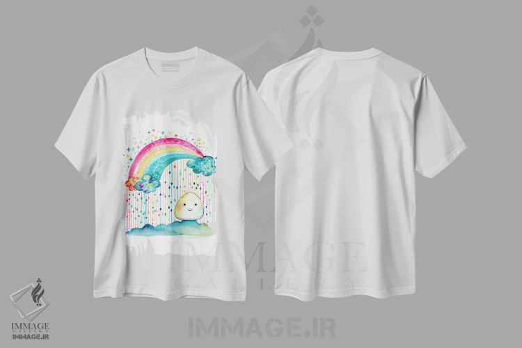 تیشرت سفید طرح دار دوست شیرین، تزئینی اثر اف ان کی دیزاینز | فروشگاه ایماژ