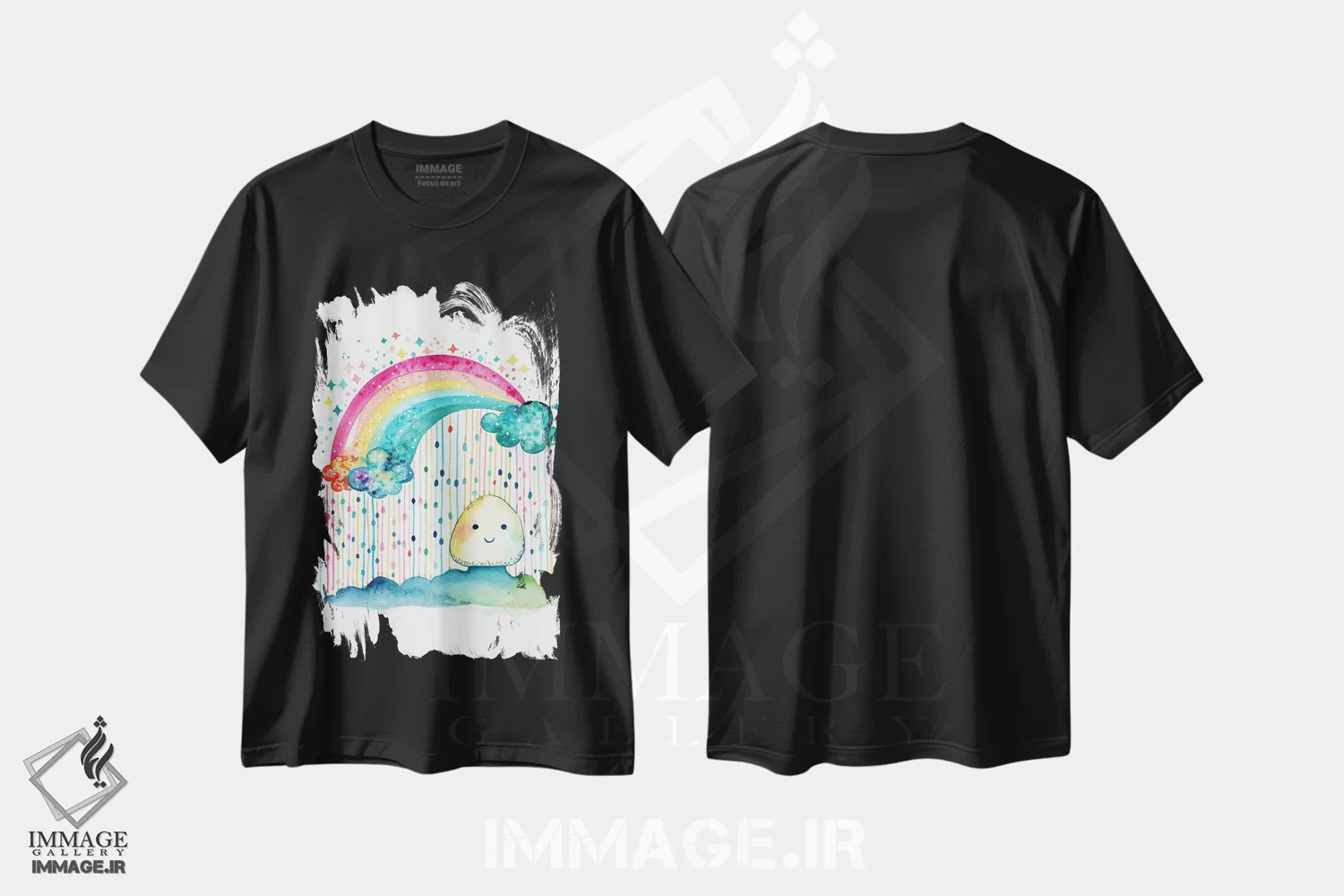 تیشرت مشکی طرح دار دوست شیرین، تزئینی اثر اف ان کی دیزاینز | immage.ir