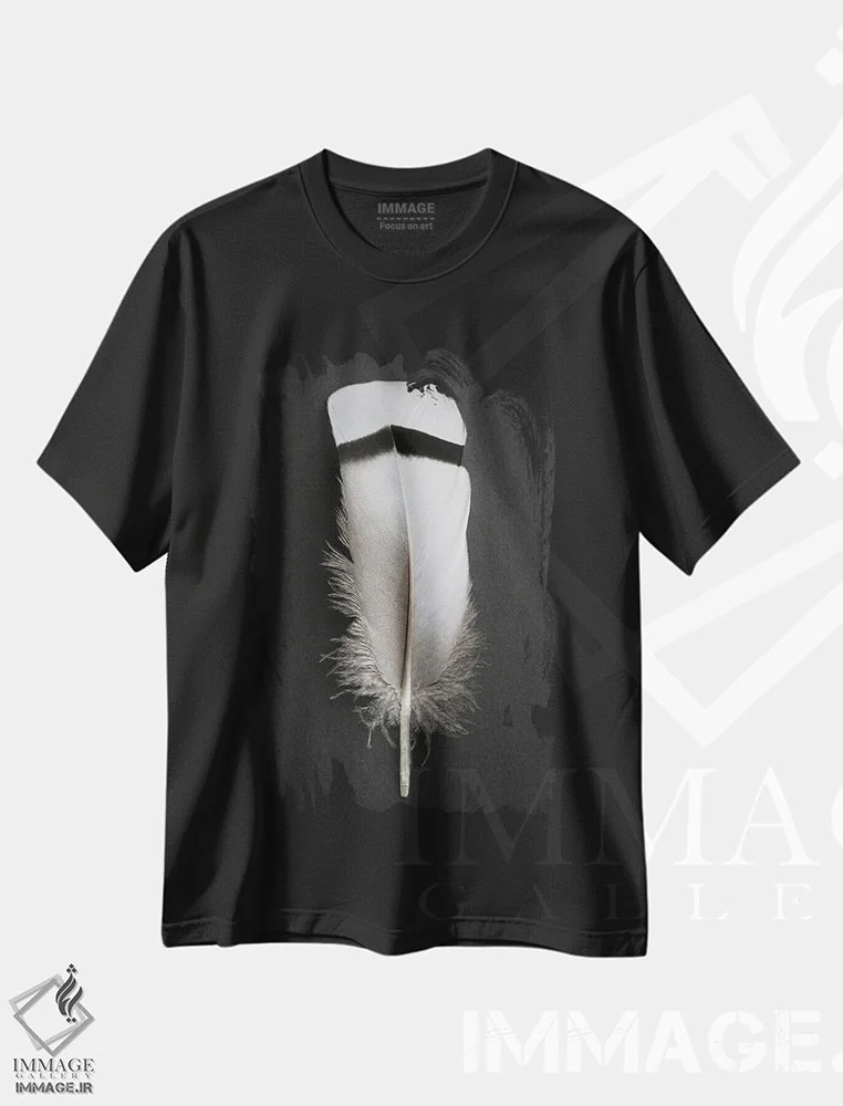 تیشرت مشکی طرح دار پر غاز مصری، مدیوم اثر آلیسون فنل | فروشگاه ایماژ