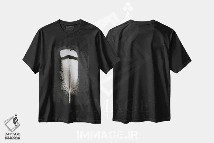 تیشرت مشکی طرح دار پر غاز مصری، مدیوم اثر آلیسون فنل | فروشگاه ایماژ