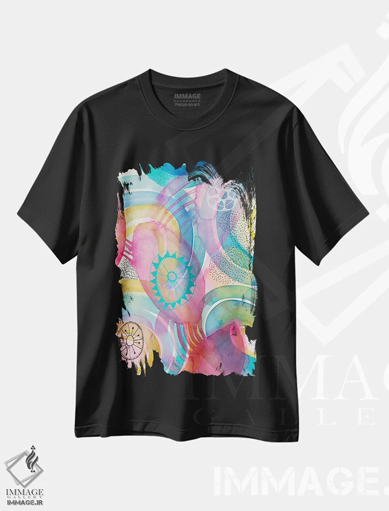 تیشرت مشکی طرح دار شاد ۱ اثر فِیث ایوانز-سیلز | immage.ir