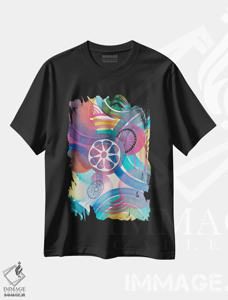 تیشرت مشکی طرح دار شاد ۲ اثر فِیث ایوانز-سیلز | فروشگاه ایماژ