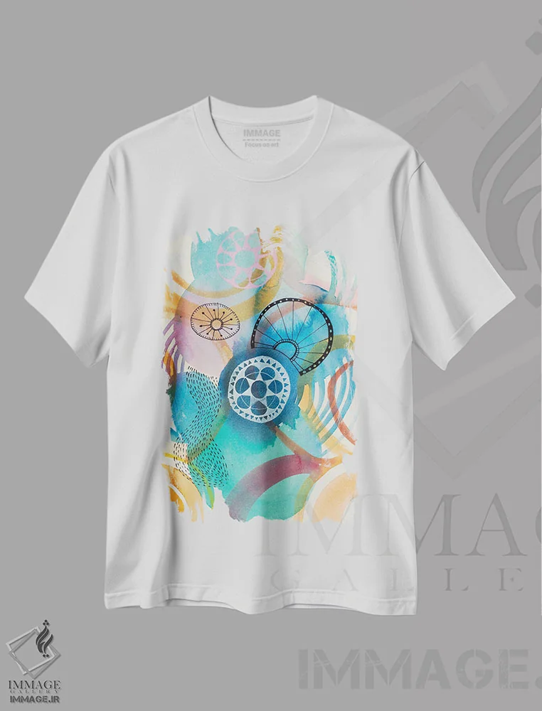 تیشرت سفید طرح دار شاد ۴ اثر فِیث ایوانز-سیلز | immage.ir