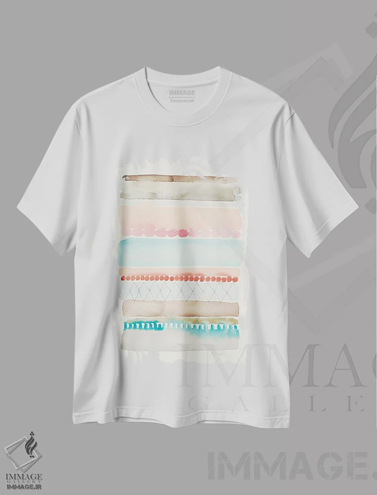تیشرت سفید طرح دار ناپایدار ۲ اثر فِیث ایوانز-سیلز | فروشگاه ایماژ