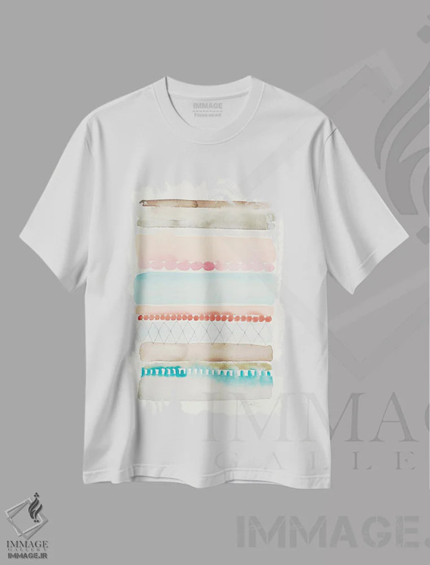 تیشرت سفید طرح دار ناپایدار ۲ اثر فِیث ایوانز-سیلز | فروشگاه ایماژ