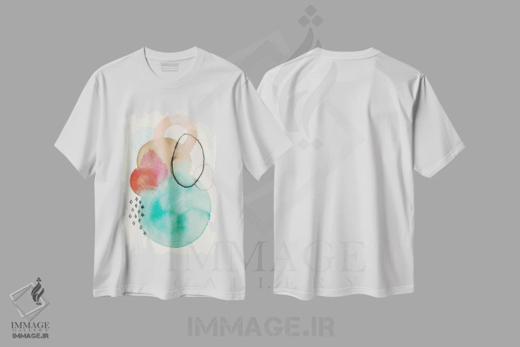 تیشرت سفید طرح دار پاشش ۲ اثر فِیث ایوانز-سیلز | immage.ir