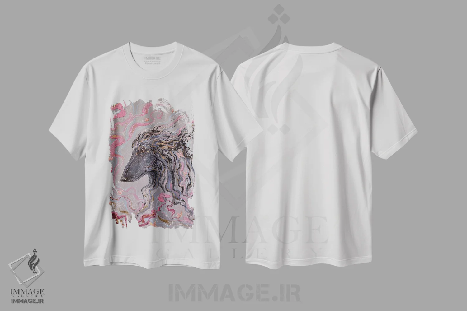 تیشرت سفید طرح دار کَسی، دست نقاشی و طراحی دستی اثر فافا کورولوا | immage.ir