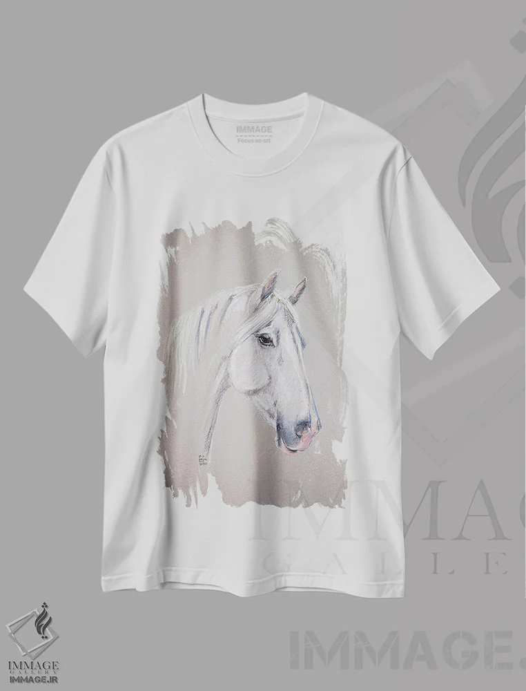 تیشرت سفید طرح دار اورلوف تروتر، تزئینی اثر فافا کورولوا | فروشگاه ایماژ