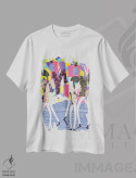 تیشرت سفید طرح دار مهمانی رقص آناناس ۱، آبستره اثر فرانتیشک فلوریان | فروشگاه ایماژ