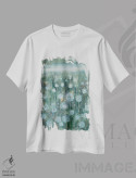 تیشرت سفید طرح دار چمنزار نقره ای، آبستره اثر فافا کورولوا | immage.ir