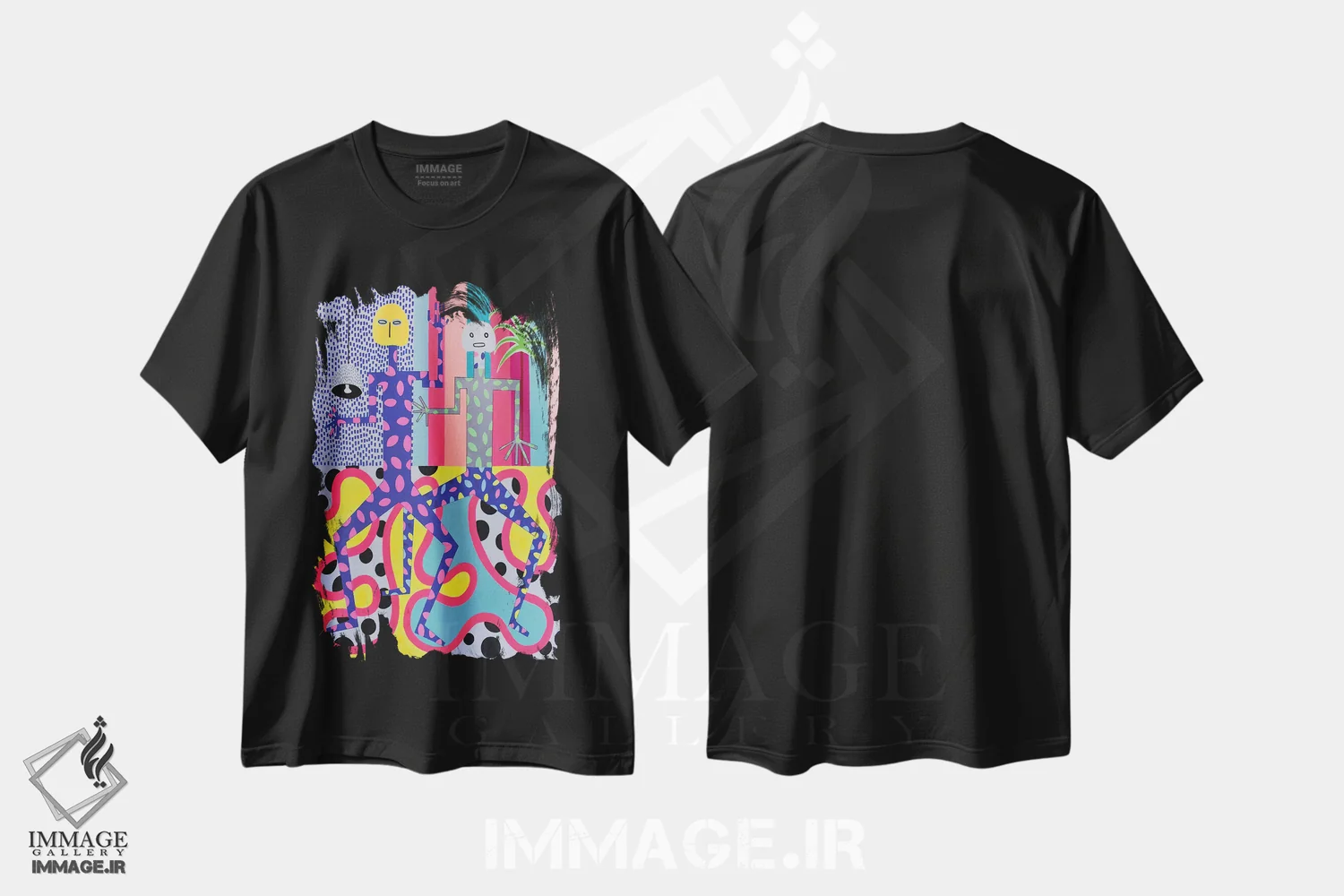 تیشرت مشکی طرح دار شب وحشی بیرون ۶، مدیوم اثر فرانتیشک فلوریان | فروشگاه ایماژ