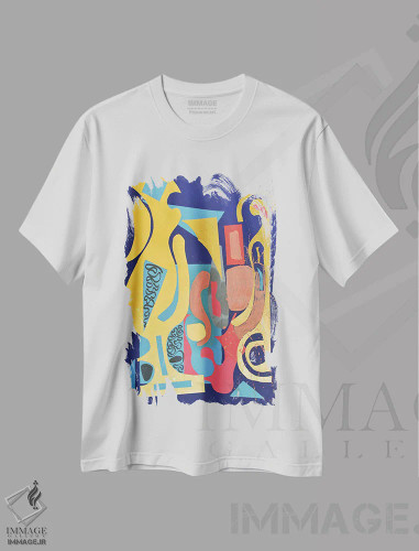 تیشرت سفید طرح دار کاغذ شماره ۹ اثر فرانتیشک فلوریان | فروشگاه ایماژ