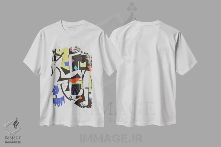 تیشرت سفید طرح دار کاغذ شماره ۱۱، هنر فاخر معاصر اثر فرانتیشک فلوریان | فروشگاه ایماژ