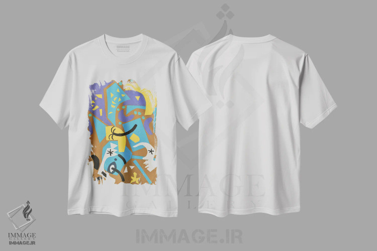 تیشرت سفید طرح دار کاغذ شماره ۱۸ اثر فرانتیشک فلوریان | فروشگاه ایماژ