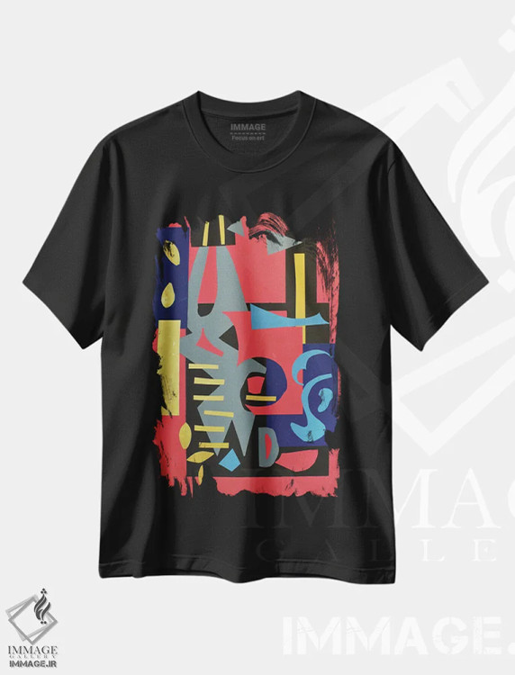 تیشرت مشکی طرح دار کاغذ شماره ۲۷ اثر فرانتیشک فلوریان | immage.ir