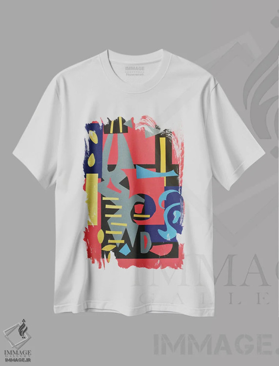 تیشرت سفید طرح دار کاغذ شماره ۲۷ اثر فرانتیشک فلوریان | فروشگاه ایماژ