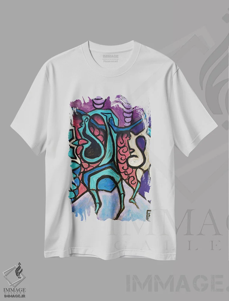 تیشرت سفید طرح دار کاغذ شماره ۳۶ اثر فرانتیشک فلوریان | فروشگاه ایماژ