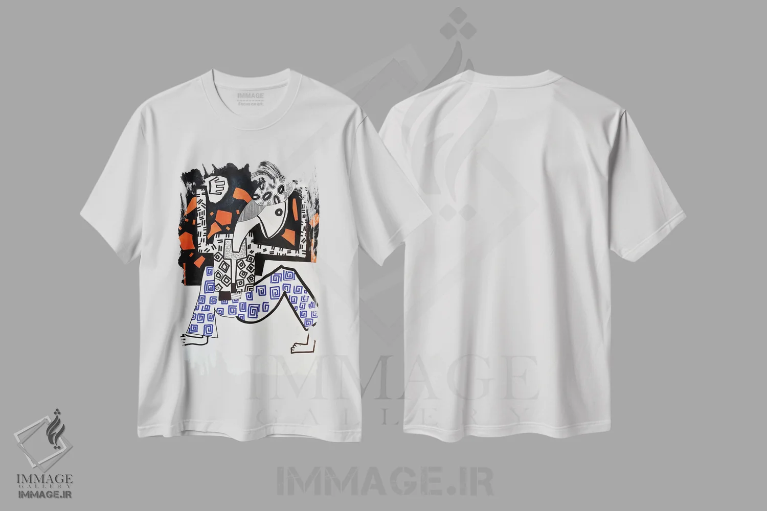 تیشرت سفید طرح دار کاغذ شماره ۲۹، هنر فاخر معاصر اثر فرانتیشک فلوریان | immage.ir