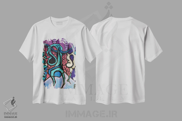 تیشرت سفید طرح دار کاغذ شماره ۳۶ اثر فرانتیشک فلوریان | فروشگاه ایماژ