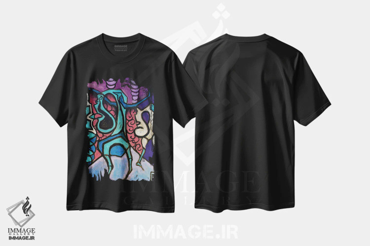 تیشرت مشکی طرح دار کاغذ شماره ۳۶ اثر فرانتیشک فلوریان | immage.ir