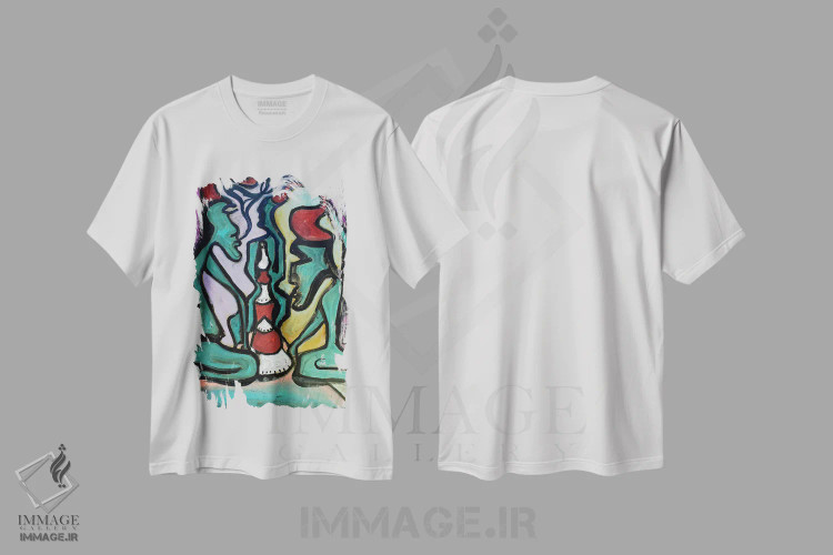 تیشرت سفید طرح دار کاغذ شماره ۳۹ اثر فرانتیشک فلوریان | فروشگاه ایماژ