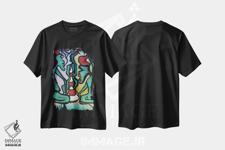 تیشرت مشکی طرح دار کاغذ شماره ۳۹ اثر فرانتیشک فلوریان | immage.ir