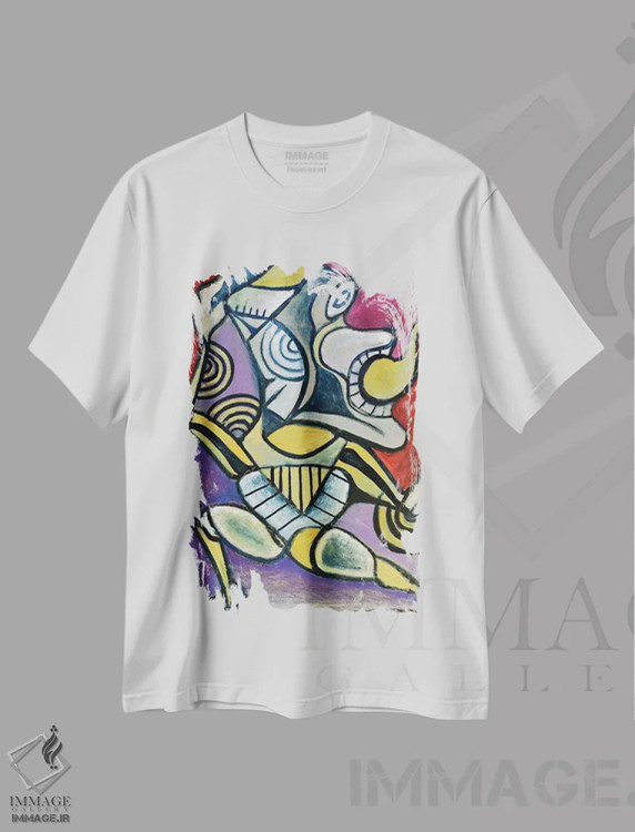 تیشرت سفید طرح دار کاغذ شماره ۴۴، هنر فاخر معاصر اثر فرانتیشک فلوریان | فروشگاه ایماژ