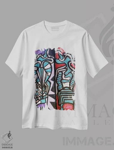 تیشرت سفید طرح دار کاغذ شماره ۴۷ اثر فرانتیشک فلوریان | فروشگاه ایماژ