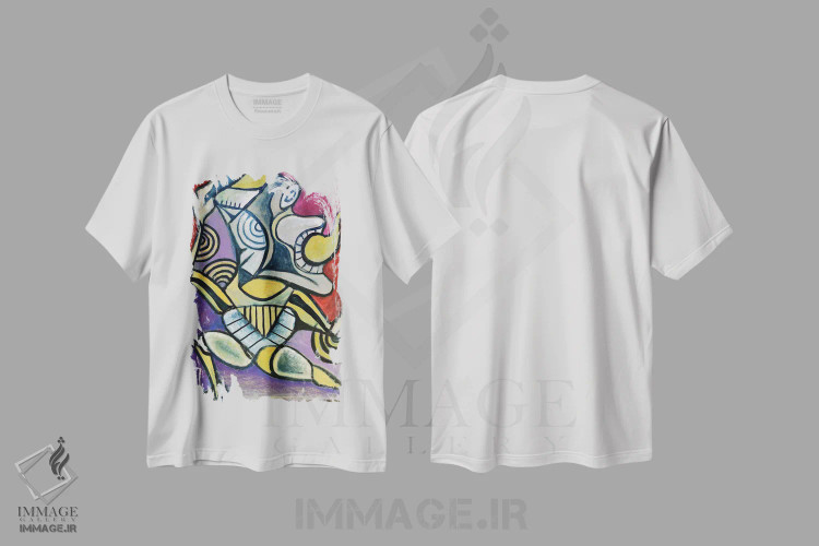 تیشرت سفید طرح دار کاغذ شماره ۴۴، هنر فاخر معاصر اثر فرانتیشک فلوریان | فروشگاه ایماژ