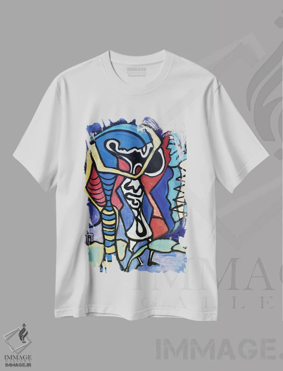 تیشرت سفید طرح دار کاغذ شماره ۴۸ اثر فرانتیشک فلوریان | immage.ir