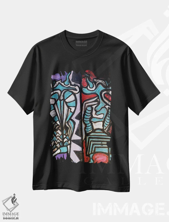 تیشرت مشکی طرح دار کاغذ شماره ۴۷ اثر فرانتیشک فلوریان | immage.ir
