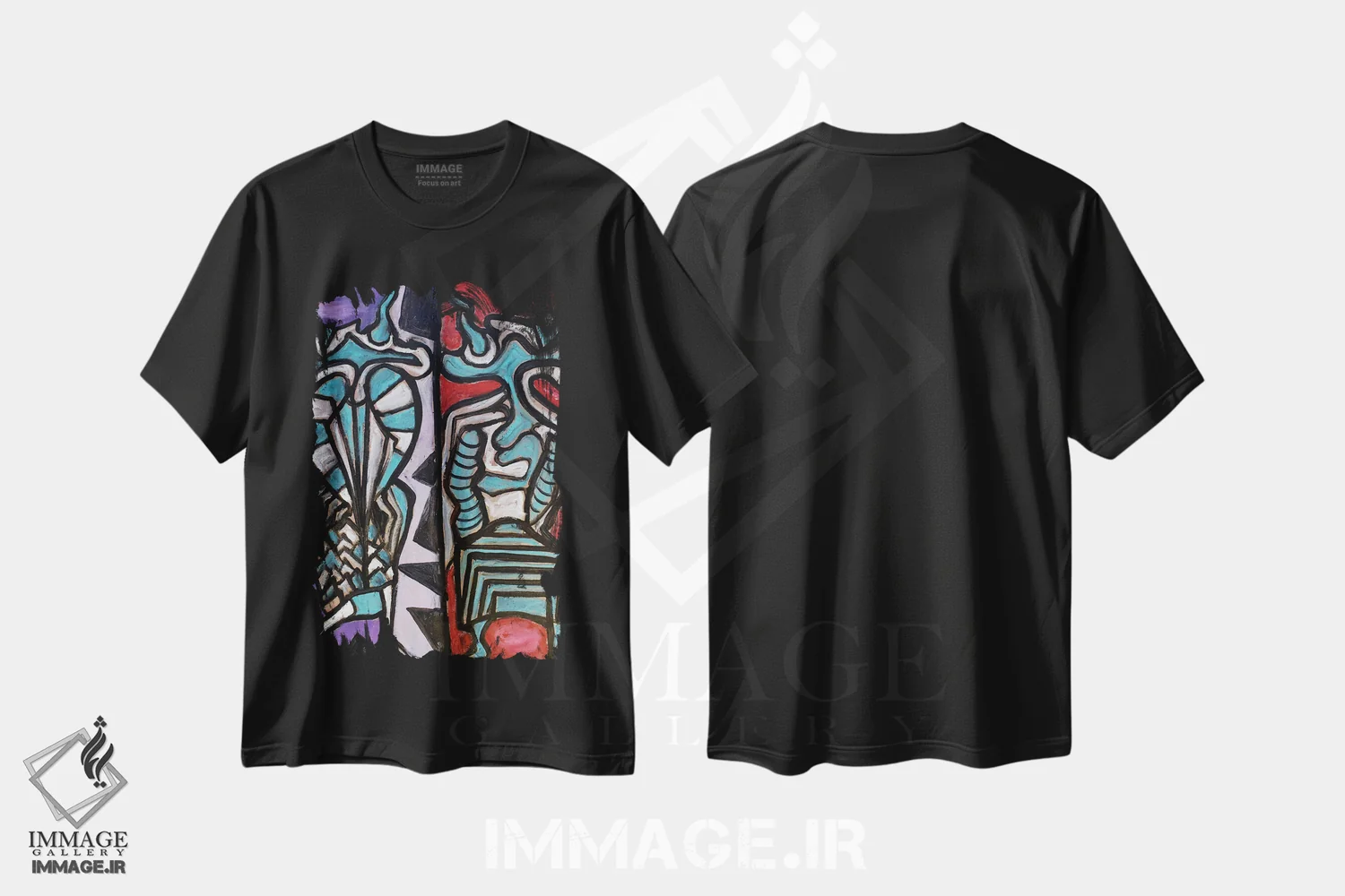 تیشرت مشکی طرح دار کاغذ شماره ۴۷ اثر فرانتیشک فلوریان | immage.ir