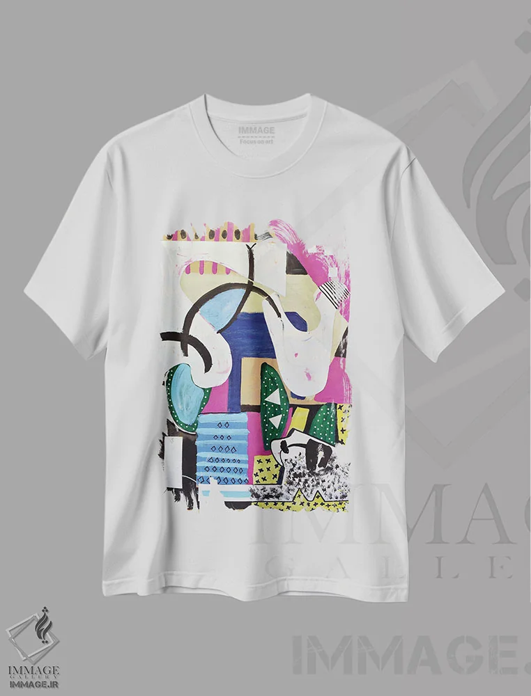 تیشرت سفید طرح دار کاغذ شماره ۶۲ اثر فرانتیشک فلوریان | immage.ir