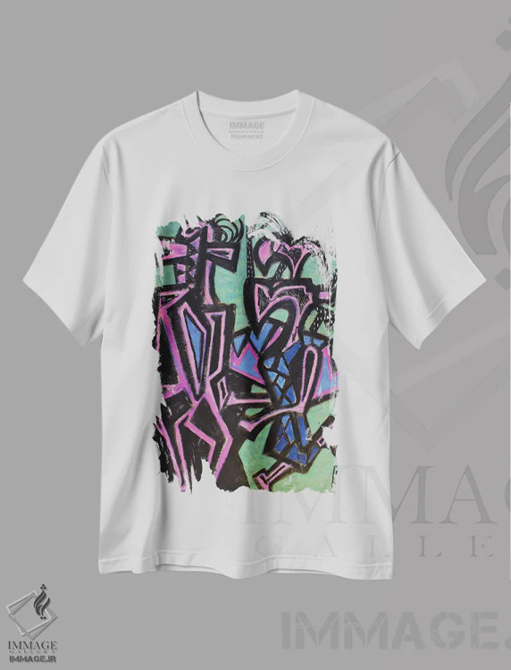 تیشرت سفید طرح دار کاغذ شماره ۵۶، هنر فاخر معاصر اثر فرانتیشک فلوریان | immage.ir