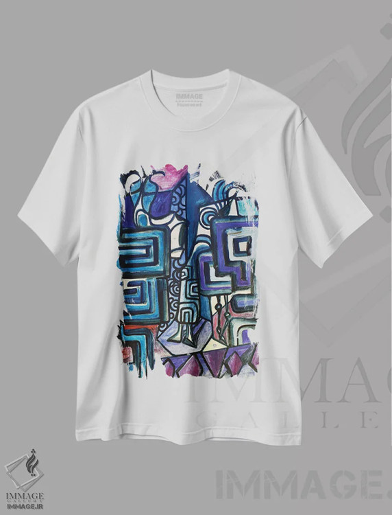 تیشرت سفید طرح دار کاغذ شماره ۶۰ اثر فرانتیشک فلوریان | فروشگاه ایماژ
