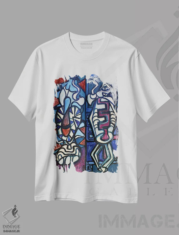 تیشرت سفید طرح دار کاغذ شماره ۵۸ اثر فرانتیشک فلوریان | immage.ir